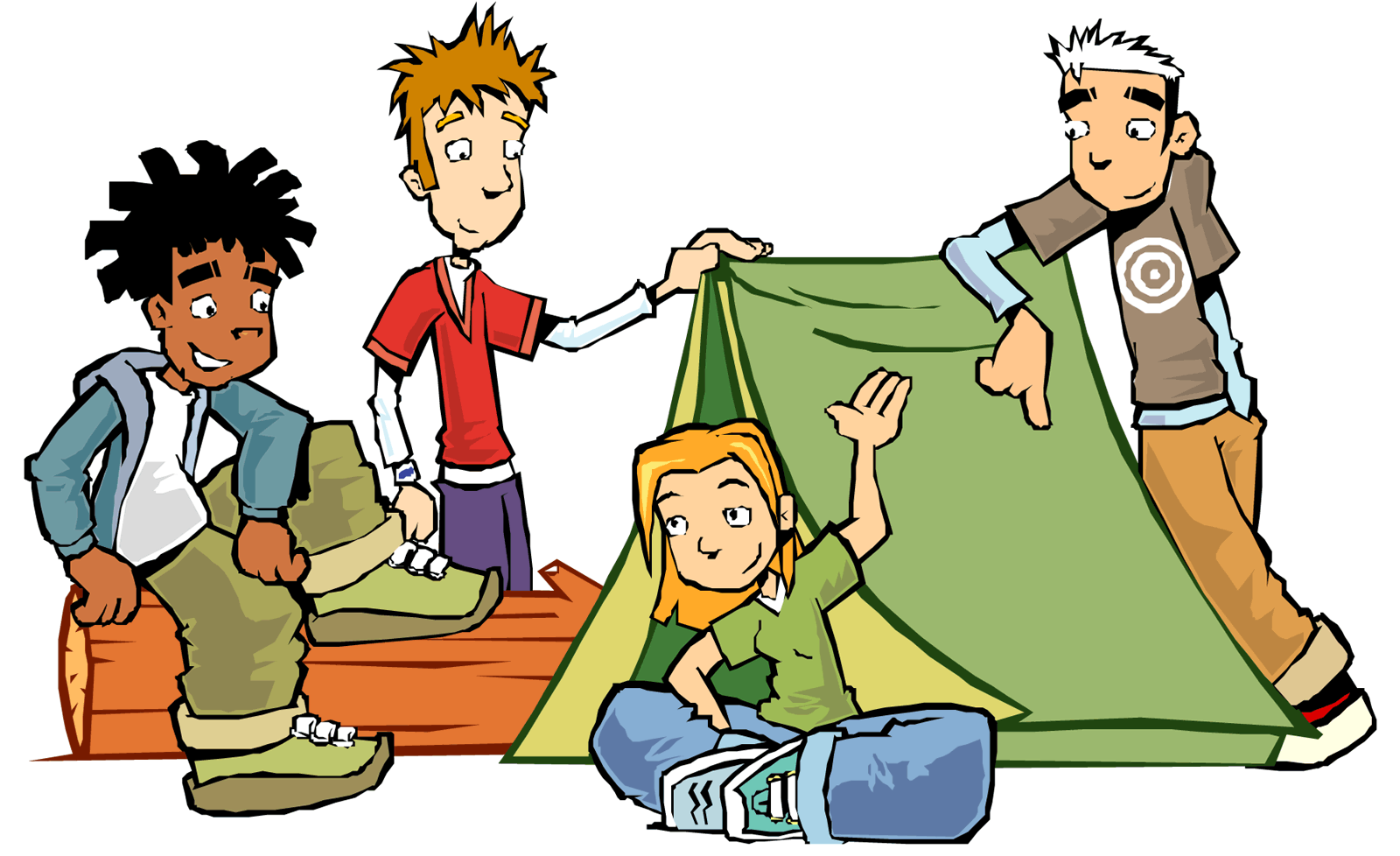 Boys Camp Out Clipart 