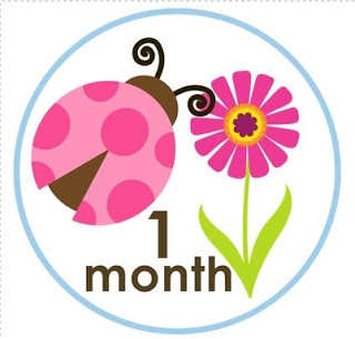 one month baby sign