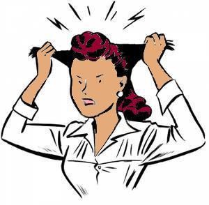 frustrated woman clipart