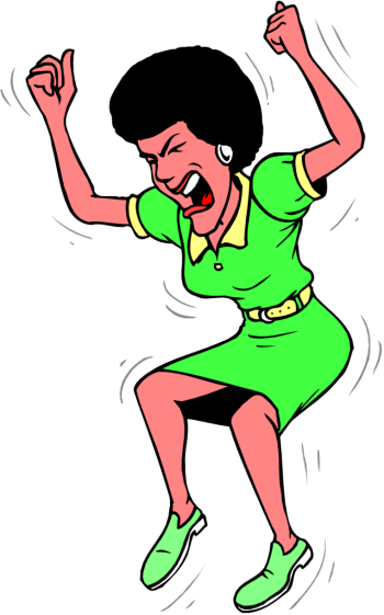 Frustrated woman clipart 
