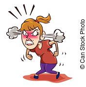 Frustrated girl clipart 