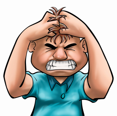 frustration face clipart