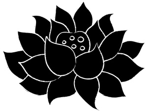 Clip Art Black And White Lotus Flower Clipart 