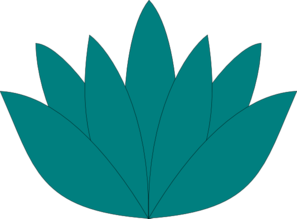 Aqua Lotus Flower Clip Art at Clker 