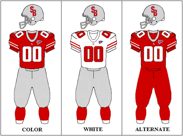 red and white american football jersey