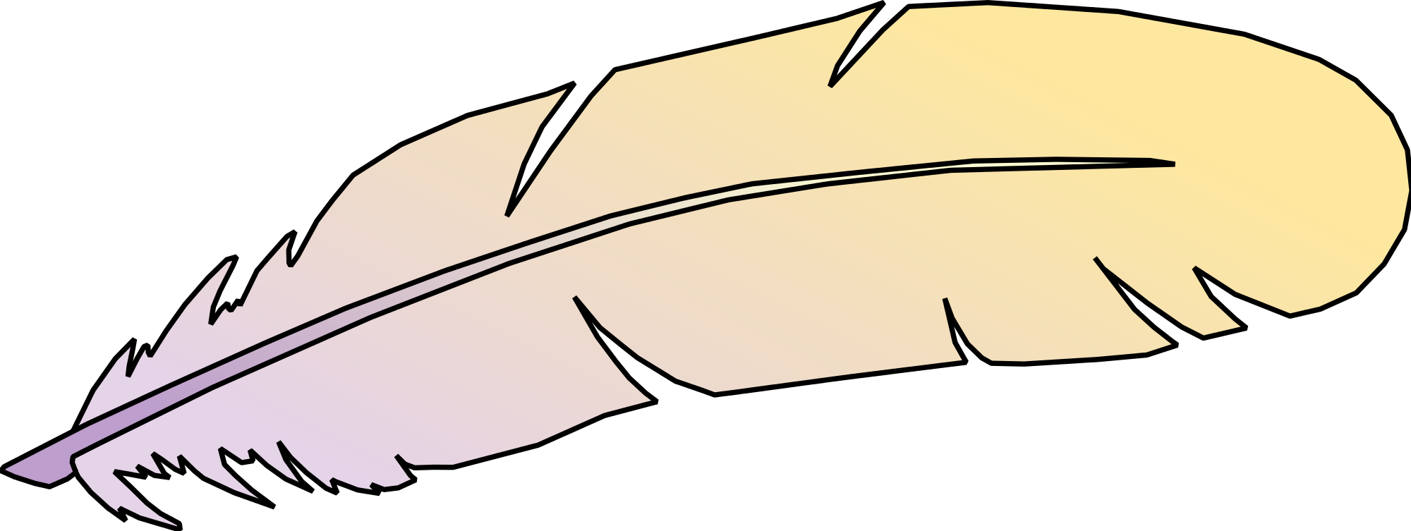 Feather Outline Clipart Clip Art Library