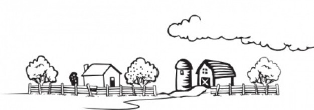 Landscape Farm Scene Clip Art – Clipart Free Download 