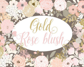 blush flower clipart � Etsy 
