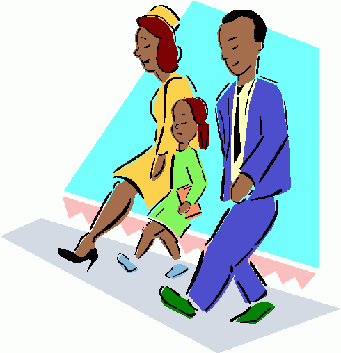 Two People Walking Clipart 