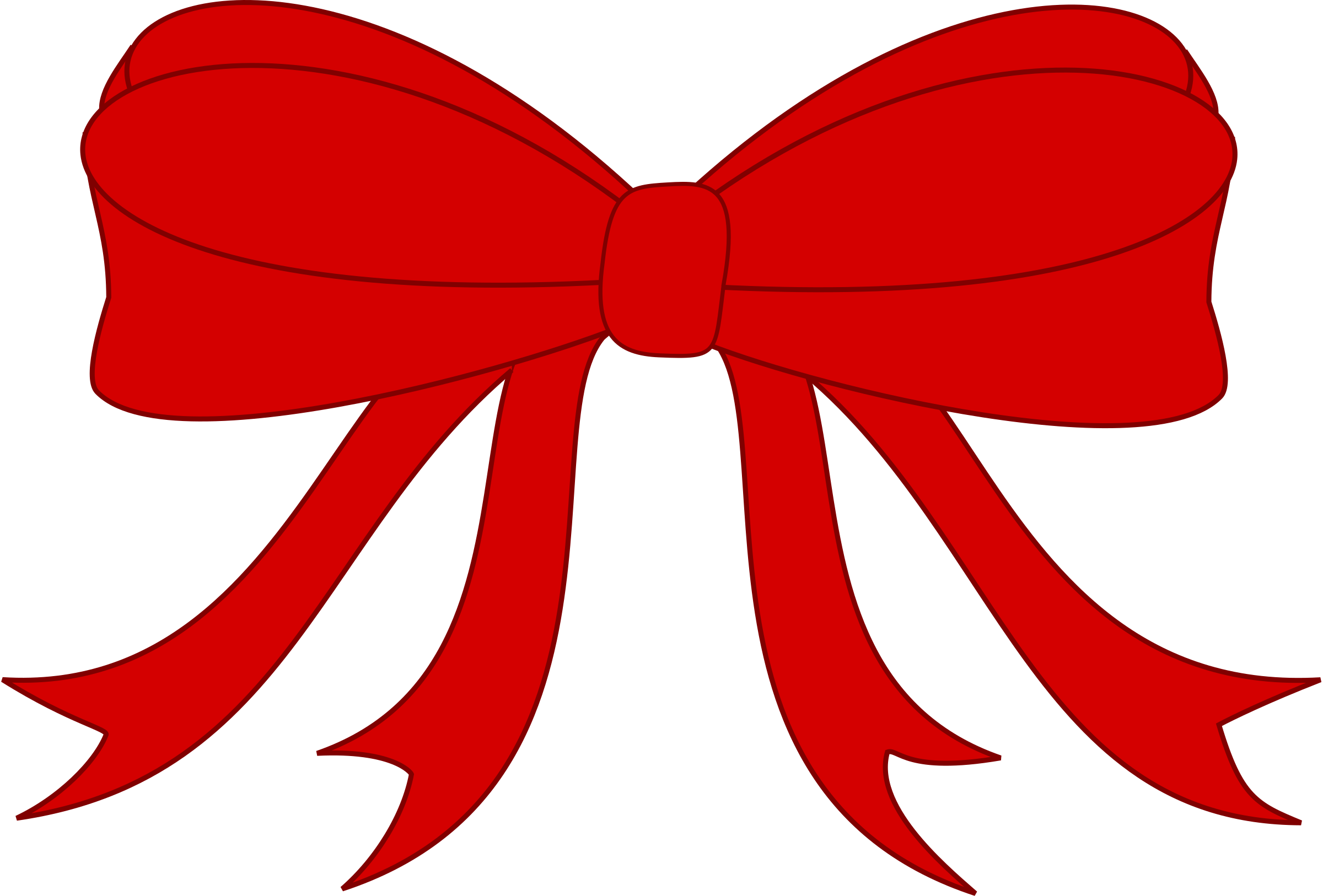 Red Ribbon Bow Clipart 