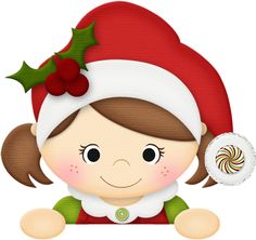 Christmas elf clipart girl 