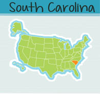 Fifty US States: South Carolina Clipart 