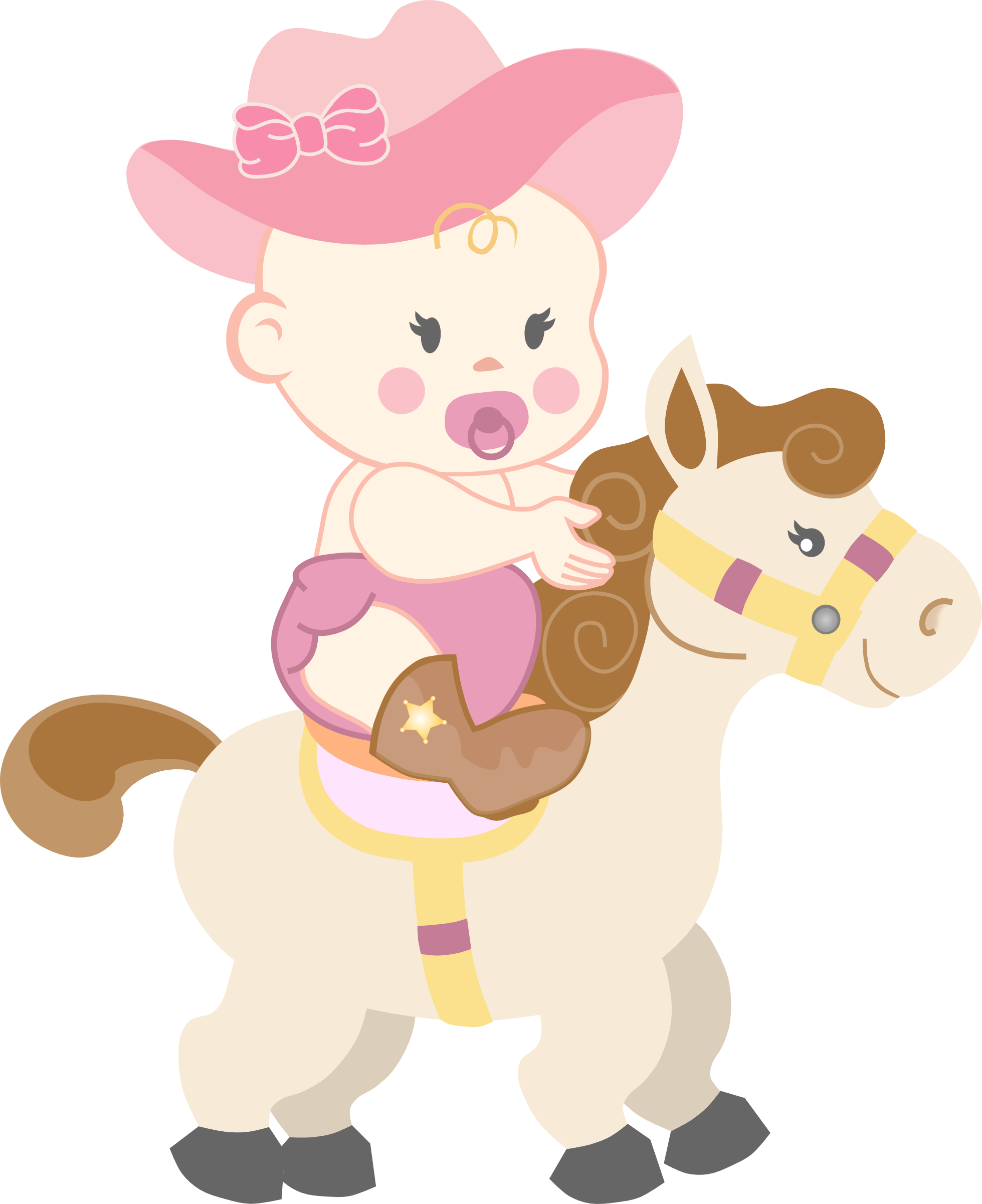 Baby cowgirl clipart 
