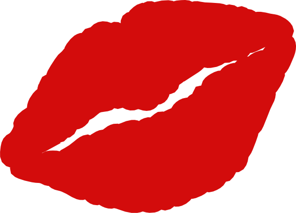 Lips to lips kissing clipart 