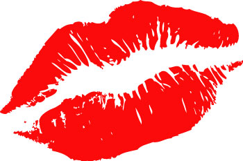 Red lips kiss clipart 