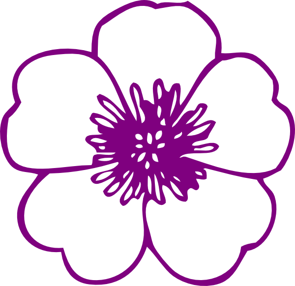 Violet Flower Clipart 