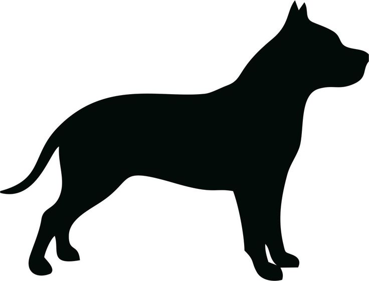 Pit Bull Silhouette Clipart 