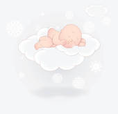 Sleeping Baby Angel Clipart 
