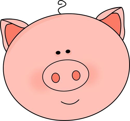 pig face clipart black and white - Clip Art Library