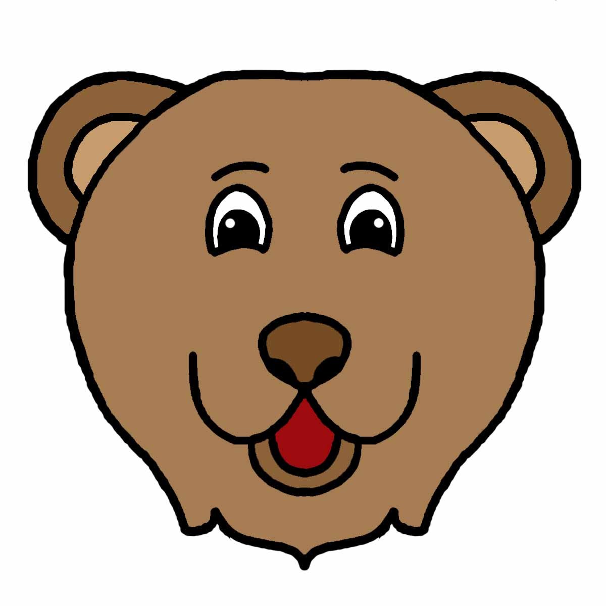 free cartoon bear face clipart - Clip Art Library
