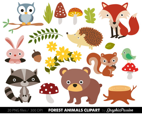 Forest animal clipart free 