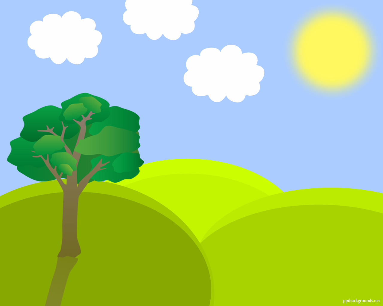 Free Spring Landscape Vector Backgrounds For PowerPoint 