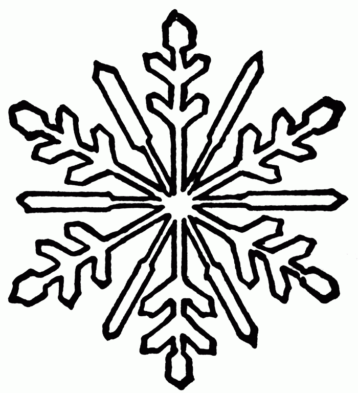 Black And White Snowflake Clipart 