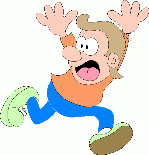 People Running Away Clipart 