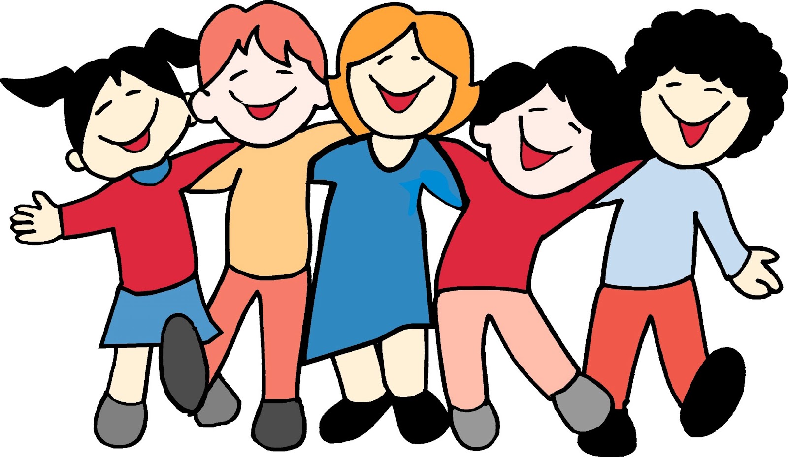 Friends laughing together clipart 