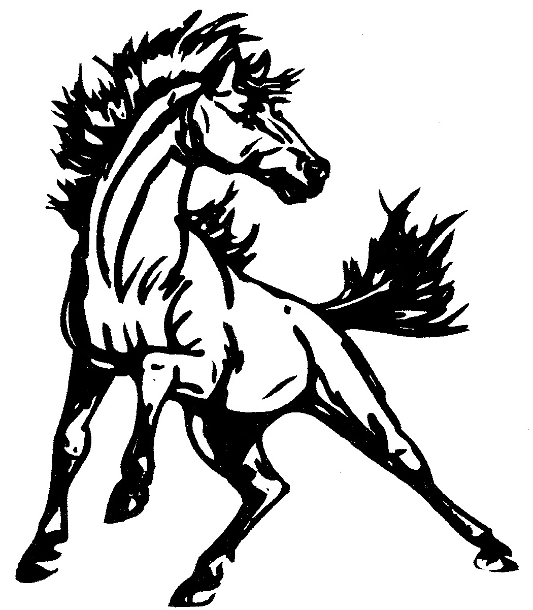 mustang logo clip art