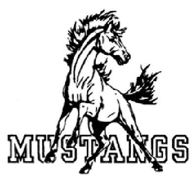 Mustang school pride clipart 