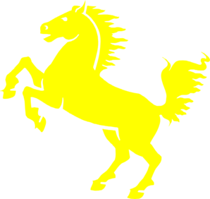 Yellow mustang clipart 