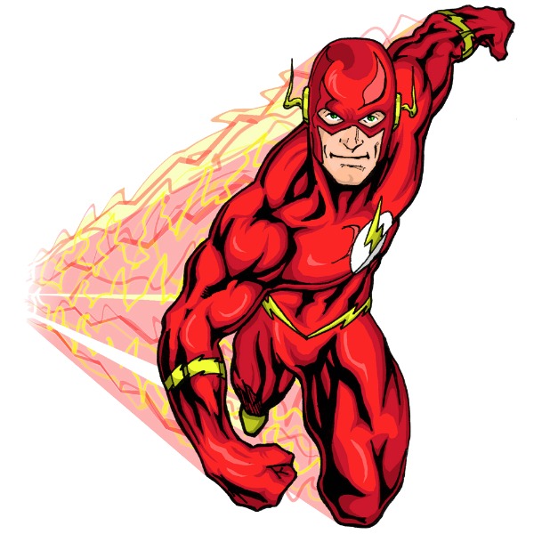 The flash superhero clipart 