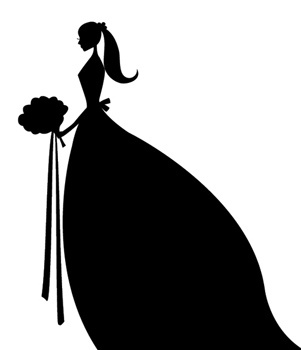 Bridal shower silhouette clip art 