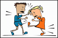Clipart of kids hitting each other 