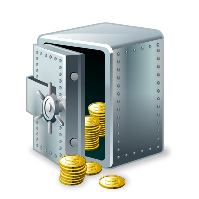 Large Metal Safe Icon, PNG ClipArt Image 