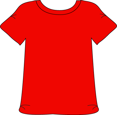 Red t shirt clipart 