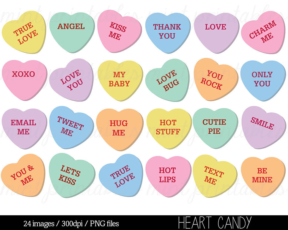 Candy heart clipart 