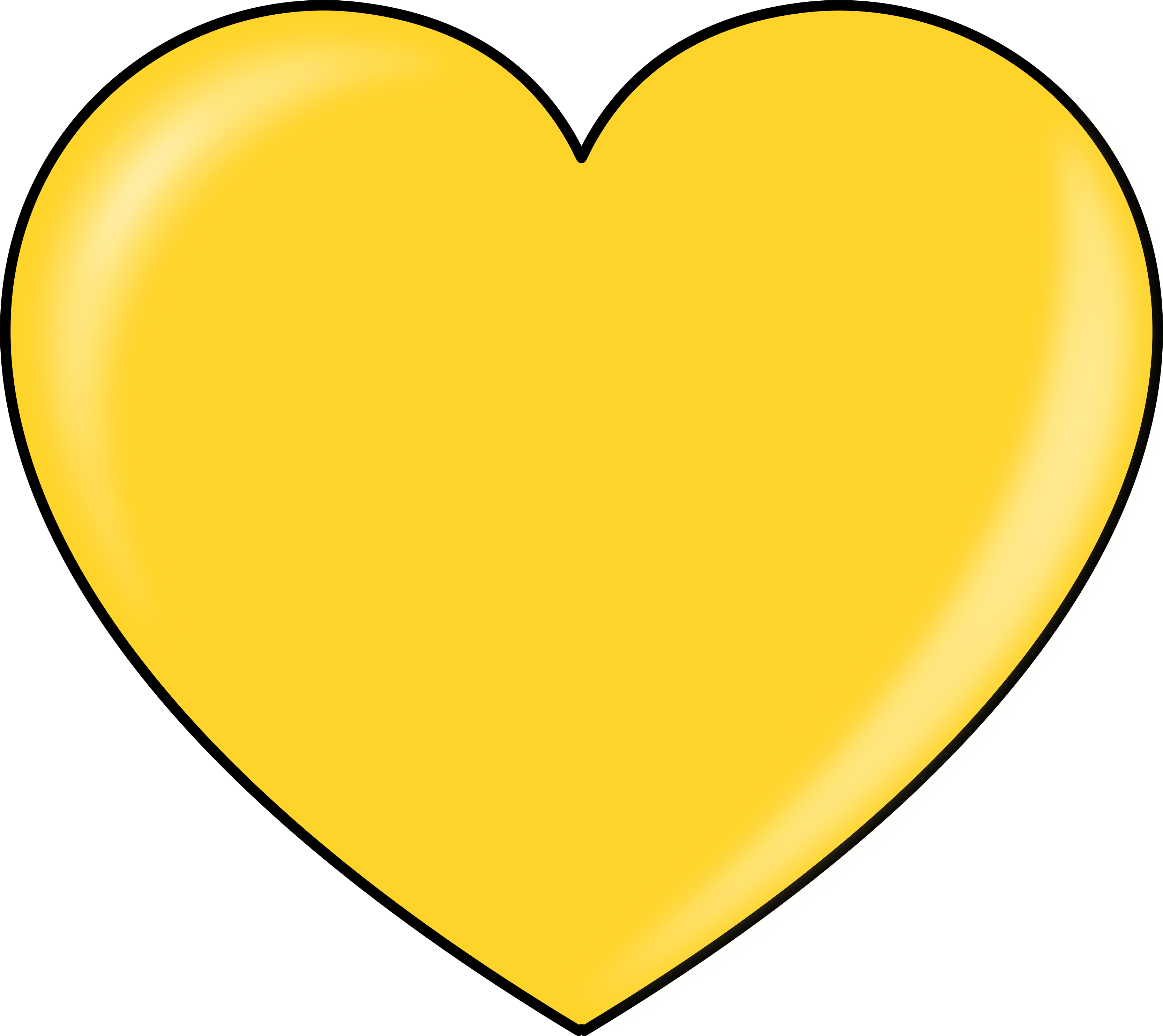 Yellow heart clip art 