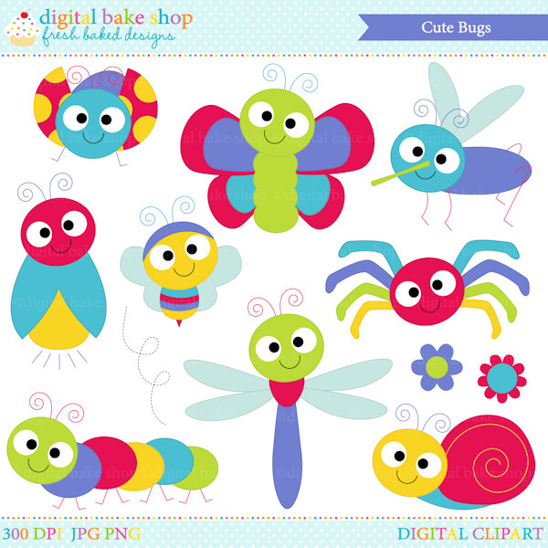 Cute insect clipart 