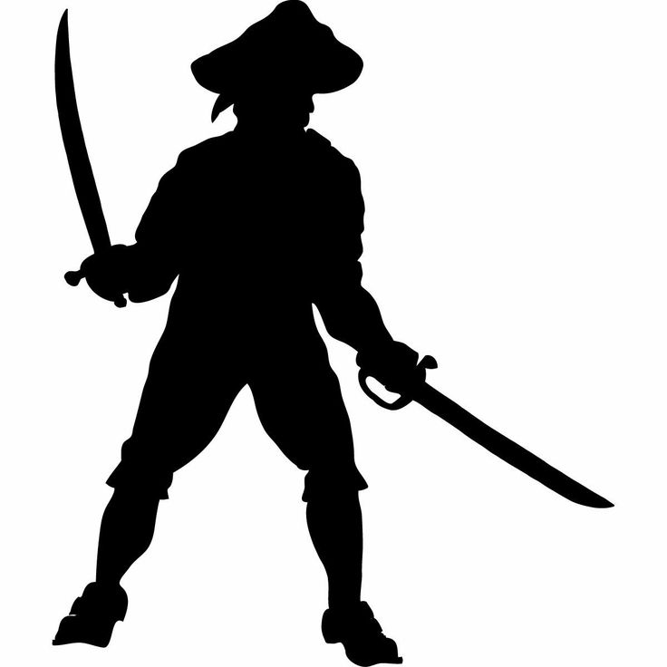 Pirate silhouette clip art 
