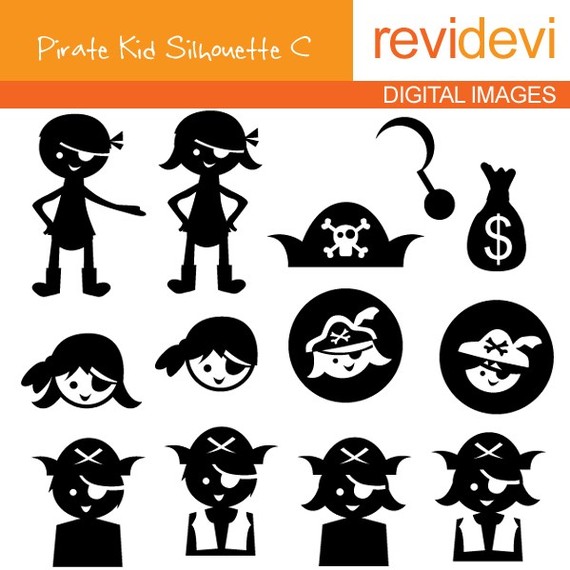 Pirate clipart image silhouette 