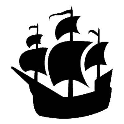 Pirate ship silhouette clip art 