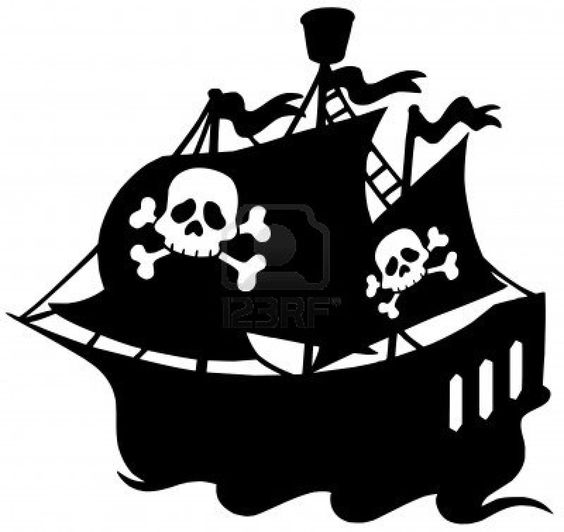 Pirate Ship Silhouette 