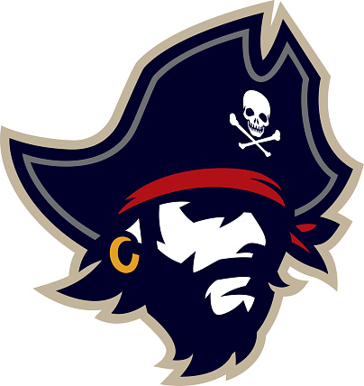 Pirate head silhouette clipart 