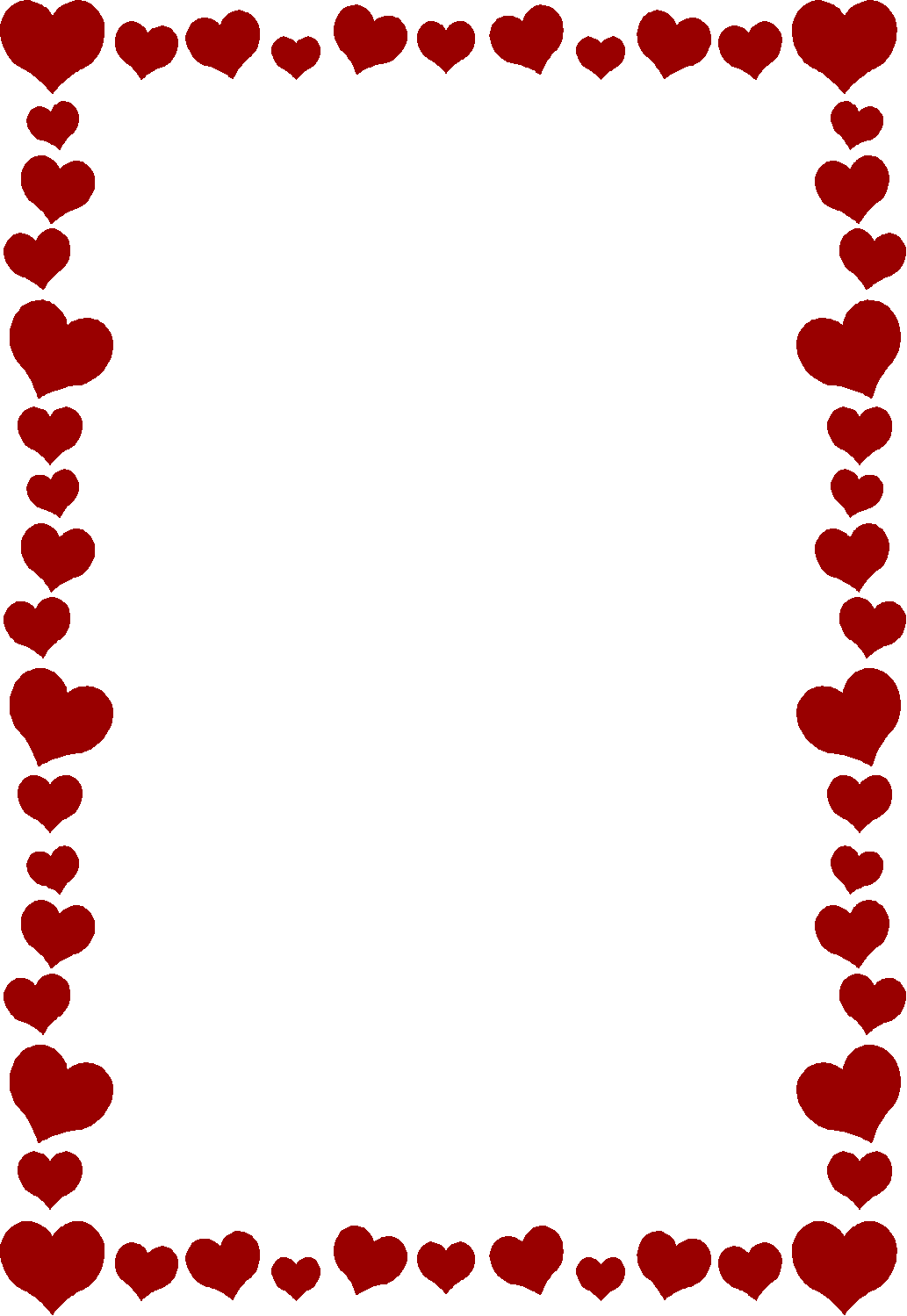 Free Printable Valentines Page Borders