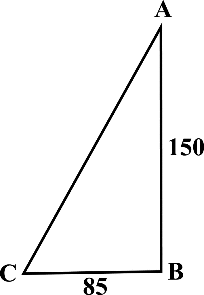 Right Triangle With Sides 85 and 150 