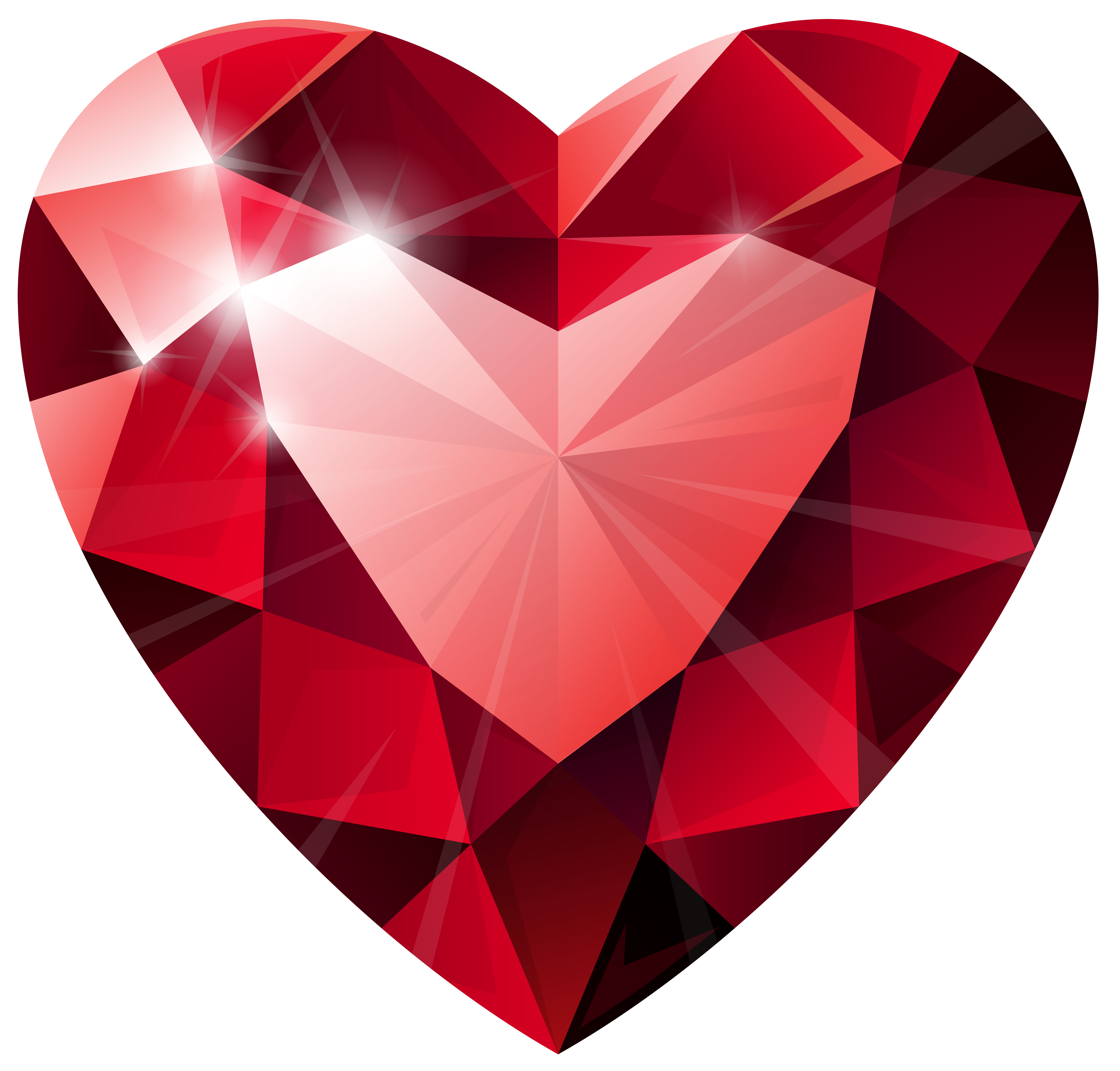 Diamond Heart Transparent PNG Clip Art Image 