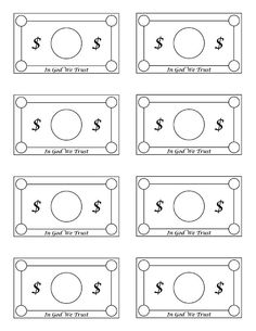 Play Money Template Black And White from clipart-library.com