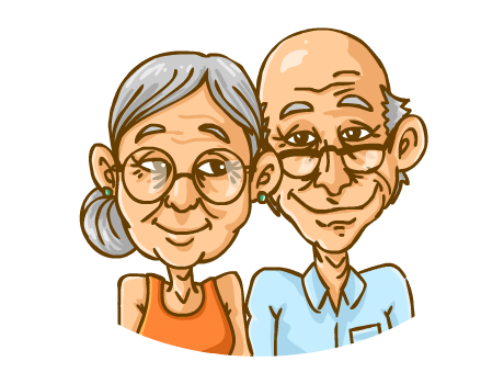 Old People Cartoons Clipart 